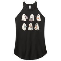 Ghost Reading Books Bookish Halloween Teacher Women’s Perfect Tri Rocker Tank