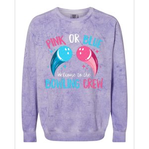 Gender Reveal Bowling Design For A Bowling Lover Colorblast Crewneck Sweatshirt