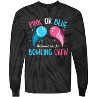 Gender Reveal Bowling Design For A Bowling Lover Tie-Dye Long Sleeve Shirt