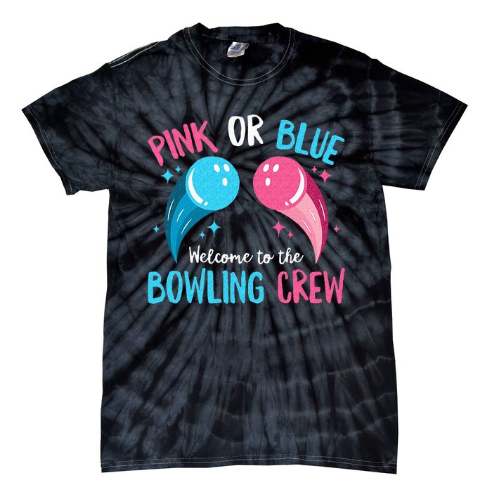 Gender Reveal Bowling Design For A Bowling Lover Tie-Dye T-Shirt