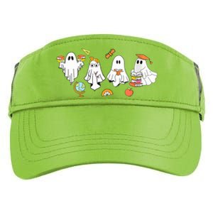 Ghost Reading Book Lover For Teachers Cute Halloween Teacher Adult Drive Performance Visor