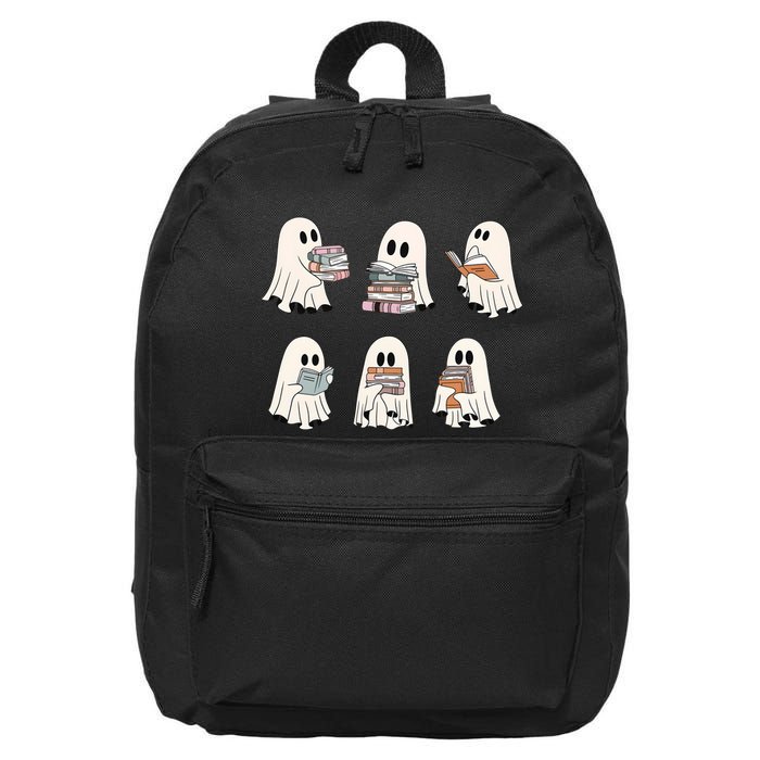 Ghost Reading Books Bookworm Lover 16 in Basic Backpack