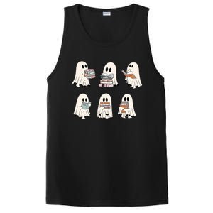 Ghost Reading Books Bookworm Lover PosiCharge Competitor Tank