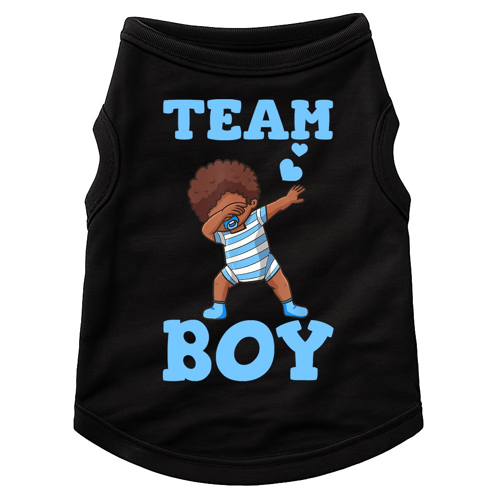 Gender Reveal Baby Shower Team Boy Matching Family Baby Party Doggie Tank