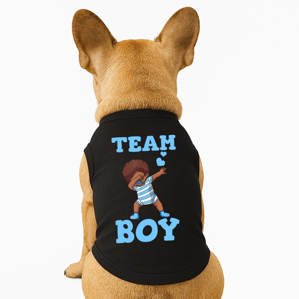 Gender Reveal Baby Shower Team Boy Matching Family Baby Party Doggie Tank