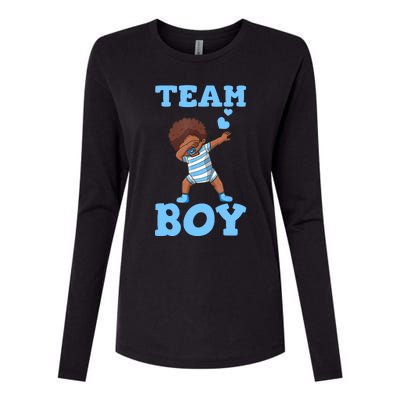 Gender Reveal Baby Shower Team Boy Matching Family Baby Party Womens Cotton Relaxed Long Sleeve T-Shirt