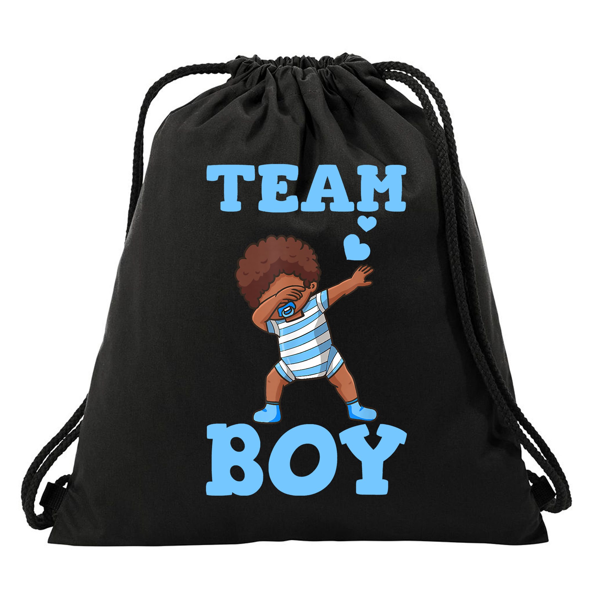 Gender Reveal Baby Shower Team Boy Matching Family Baby Party Drawstring Bag