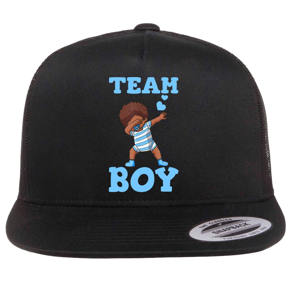 Gender Reveal Baby Shower Team Boy Matching Family Baby Party Flat Bill Trucker Hat