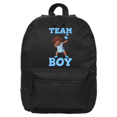 Gender Reveal Baby Shower Team Boy Matching Family Baby Party 16 in Basic Backpack
