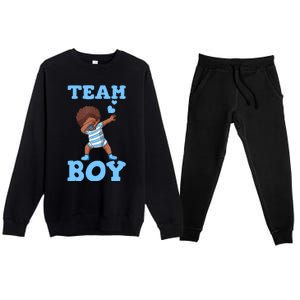 Gender Reveal Baby Shower Team Boy Matching Family Baby Party Premium Crewneck Sweatsuit Set