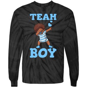 Gender Reveal Baby Shower Team Boy Matching Family Baby Party Tie-Dye Long Sleeve Shirt