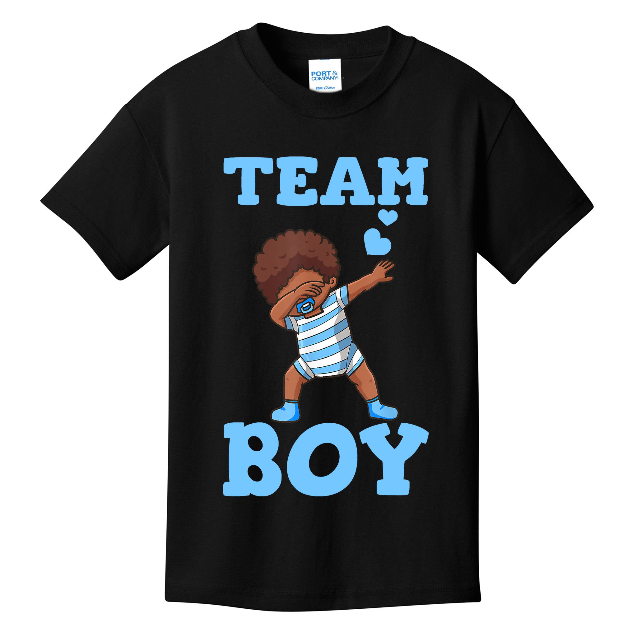 Gender Reveal Baby Shower Team Boy Matching Family Baby Party Kids T-Shirt