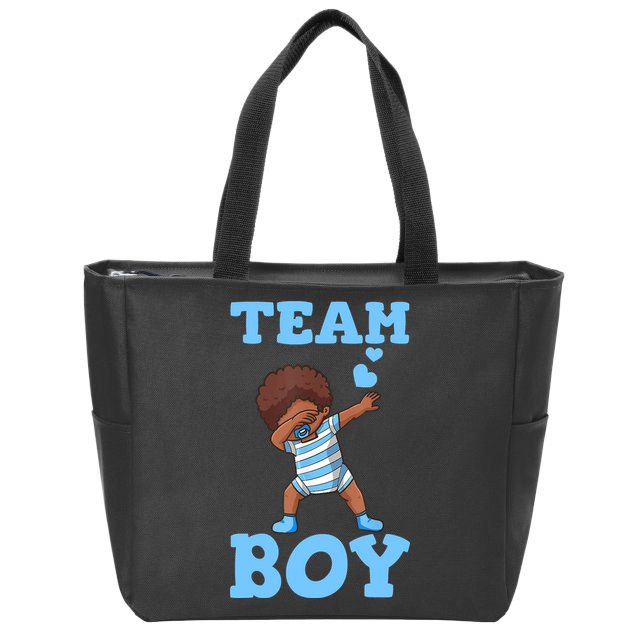 Gender Reveal Baby Shower Team Boy Matching Family Baby Party Zip Tote Bag