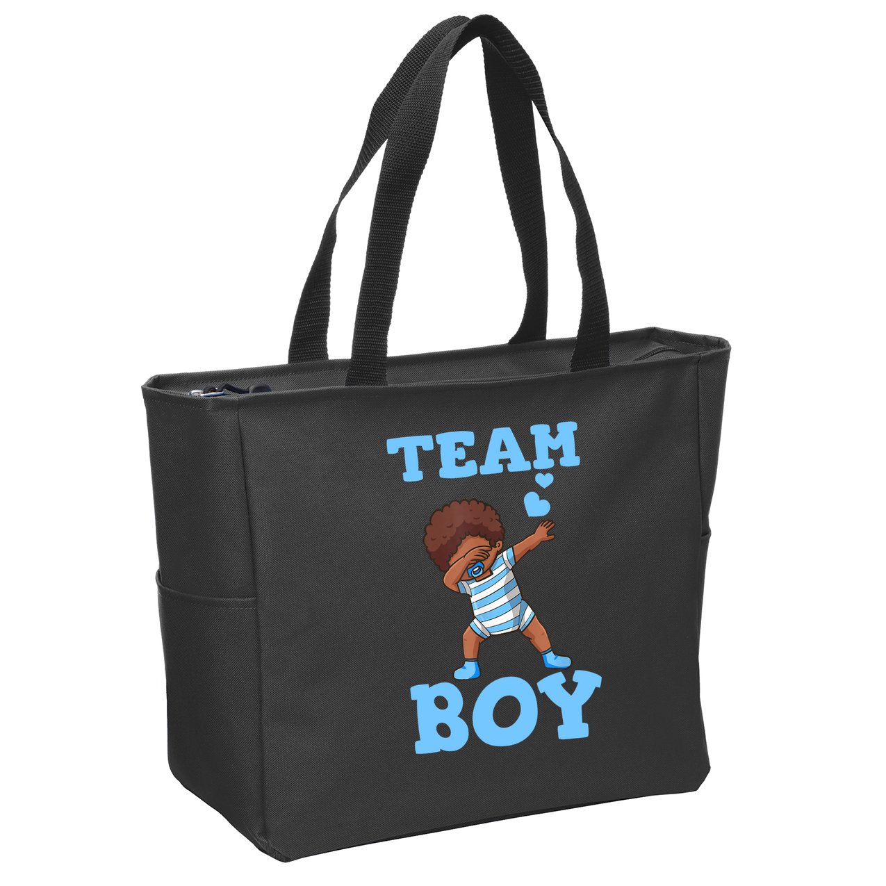 Gender Reveal Baby Shower Team Boy Matching Family Baby Party Zip Tote Bag