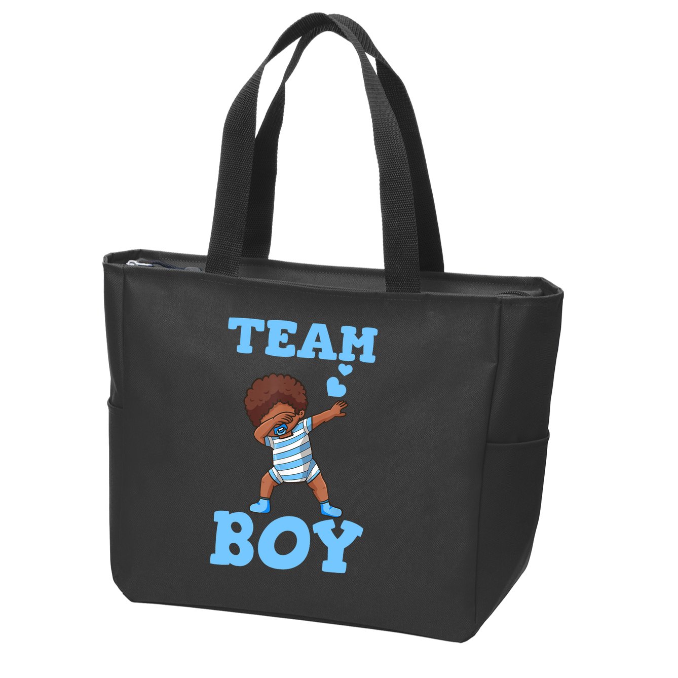 Gender Reveal Baby Shower Team Boy Matching Family Baby Party Zip Tote Bag