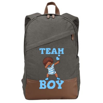 Gender Reveal Baby Shower Team Boy Matching Family Baby Party Cotton Canvas Backpack