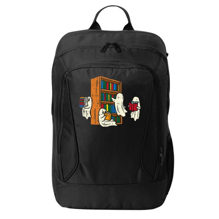 Ghosts Reading Books Teacher Halloween Librarian Boooks City Backpack