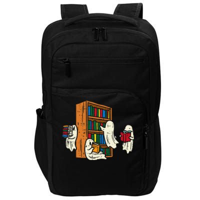 Ghosts Reading Books Teacher Halloween Librarian Boooks Impact Tech Backpack