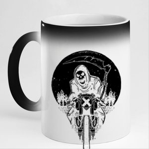 Grim Racer Biker Vest Metal Rock Goth Reaper Motorcycle Death 11oz Black Color Changing Mug