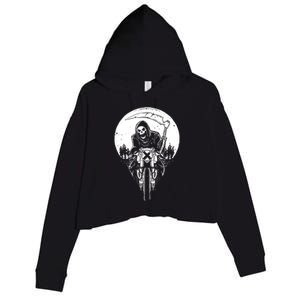 Grim Racer Biker Vest Metal Rock Goth Reaper Motorcycle Death Crop Fleece Hoodie