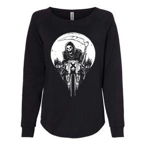 Grim Racer Biker Vest Metal Rock Goth Reaper Motorcycle Death Womens California Wash Sweatshirt