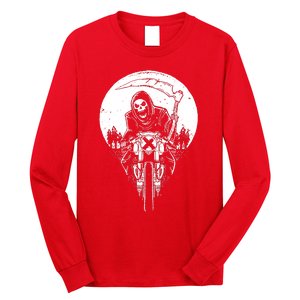 Grim Racer Biker Vest Metal Rock Goth Reaper Motorcycle Death Long Sleeve Shirt