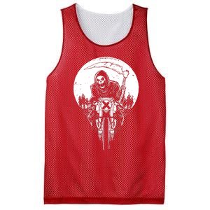 Grim Racer Biker Vest Metal Rock Goth Reaper Motorcycle Death Mesh Reversible Basketball Jersey Tank