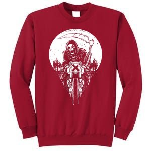 Grim Racer Biker Vest Metal Rock Goth Reaper Motorcycle Death Tall Sweatshirt