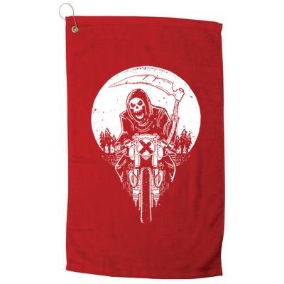 Grim Racer Biker Vest Metal Rock Goth Reaper Motorcycle Death Golf Towel