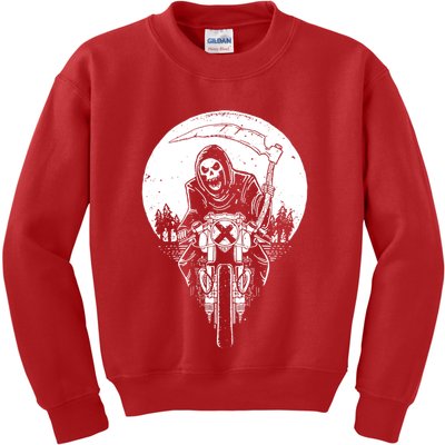 Grim Racer Biker Vest Metal Rock Goth Reaper Motorcycle Death Kids Sweatshirt