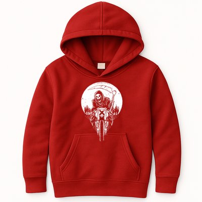 Grim Racer Biker Vest Metal Rock Goth Reaper Motorcycle Death Kids Hoodie