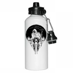 Grim Racer Biker Vest Metal Rock Goth Reaper Motorcycle Death Aluminum Water Bottle