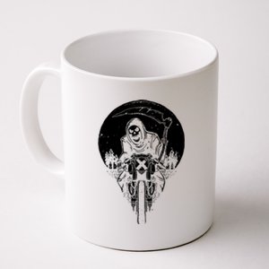 Grim Racer Biker Vest Metal Rock Goth Reaper Motorcycle Death Coffee Mug