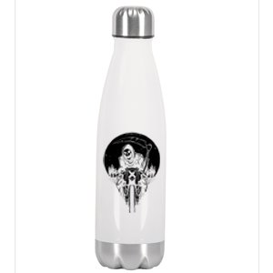 Grim Racer Biker Vest Metal Rock Goth Reaper Motorcycle Death Stainless Steel Insulated Water Bottle