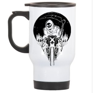 Grim Racer Biker Vest Metal Rock Goth Reaper Motorcycle Death Stainless Steel Travel Mug