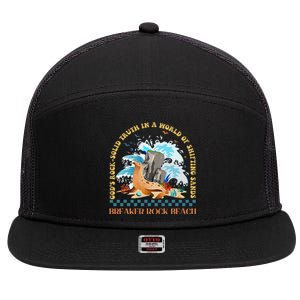 Gods Rocksolid Breaker Rock Beach Vbs 2024 Christian 7 Panel Mesh Trucker Snapback Hat