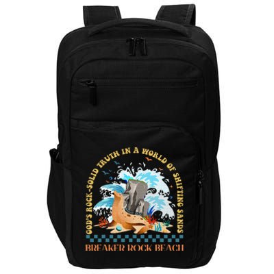 Gods Rocksolid Breaker Rock Beach Vbs 2024 Christian Impact Tech Backpack