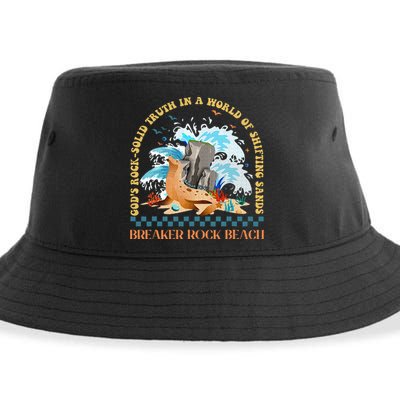 Gods Rocksolid Breaker Rock Beach Vbs 2024 Christian Sustainable Bucket Hat