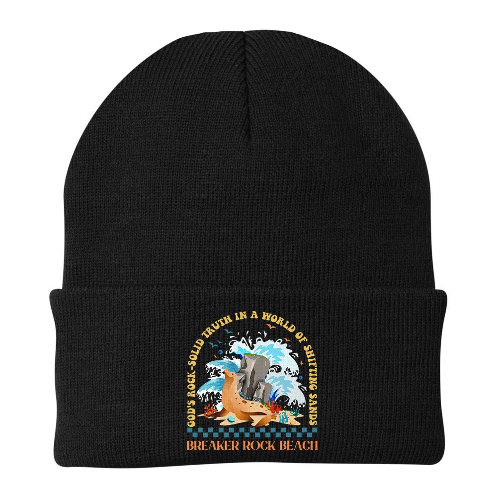 Gods Rocksolid Breaker Rock Beach Vbs 2024 Christian Beanie