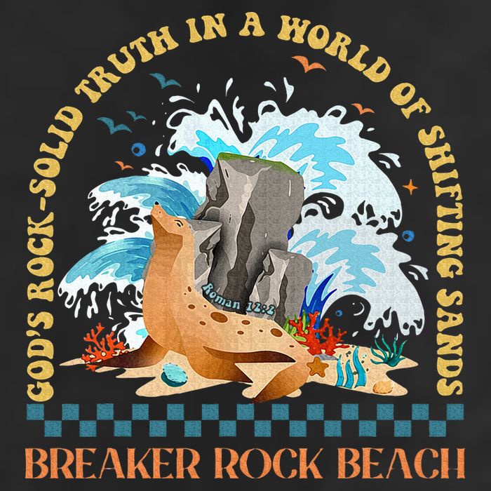 Gods Rocksolid Breaker Rock Beach Vbs 2024 Christian Beanie
