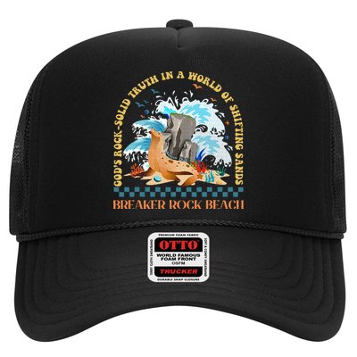 Gods Rocksolid Breaker Rock Beach Vbs 2024 Christian Trucker Hat