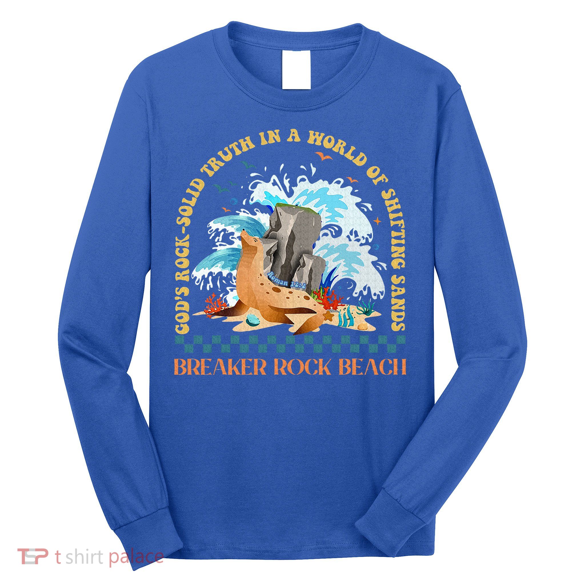 Gods Rocksolid Breaker Rock Beach Vbs 2024 Christian Long Sleeve Shirt
