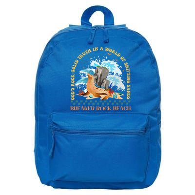 Gods Rocksolid Breaker Rock Beach Vbs 2024 Christian 16 in Basic Backpack