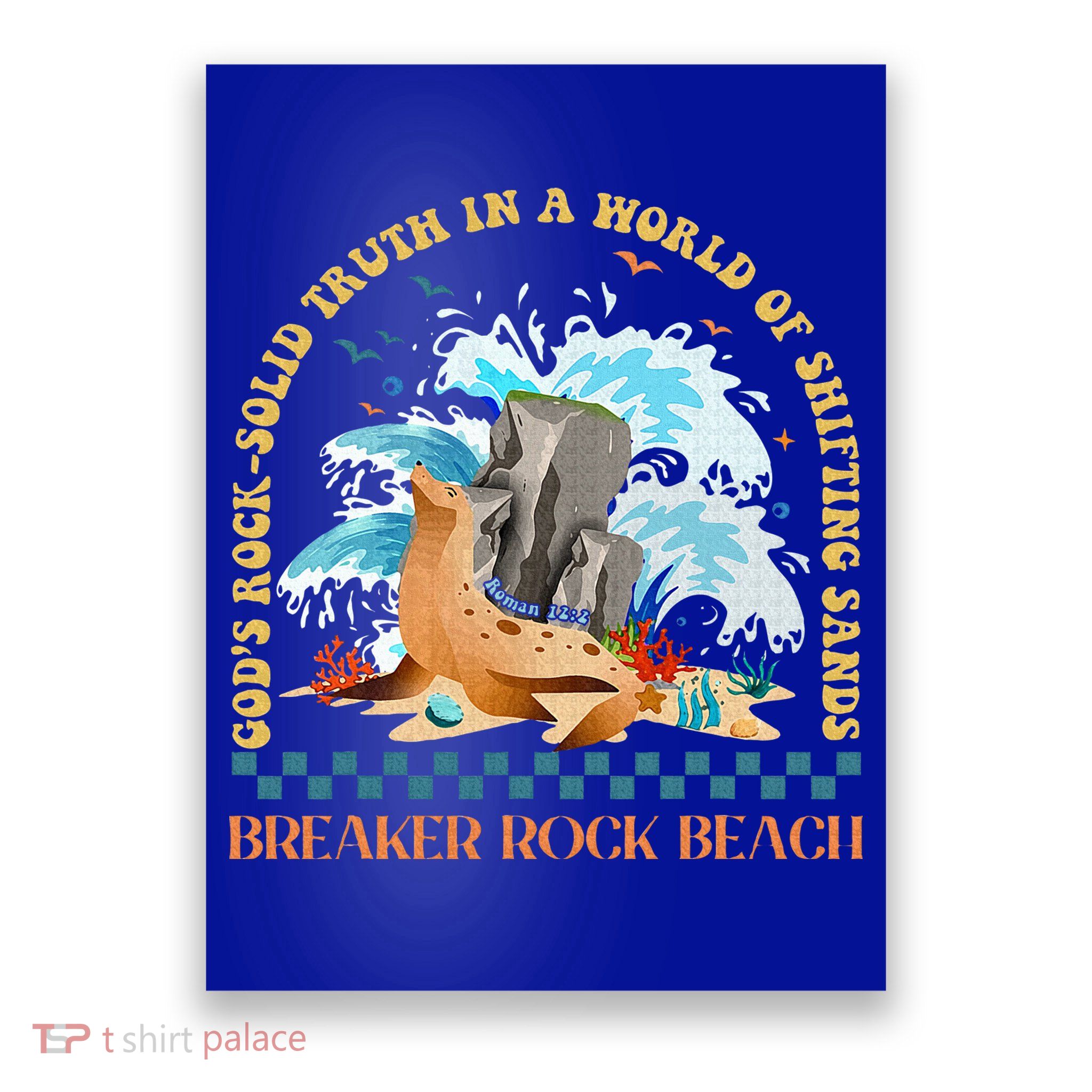 Gods Rocksolid Breaker Rock Beach Vbs 2024 Christian Poster