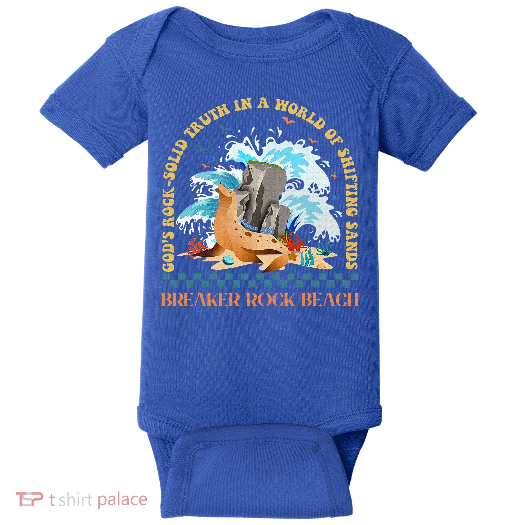 Gods Rocksolid Breaker Rock Beach Vbs 2024 Christian Baby Bodysuit