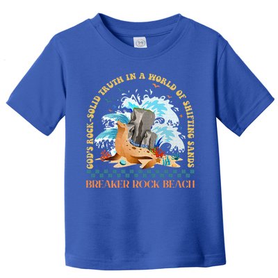 Gods Rocksolid Breaker Rock Beach Vbs 2024 Christian Toddler T-Shirt