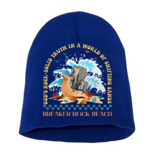 Gods Rocksolid Breaker Rock Beach Vbs 2024 Christian Short Acrylic Beanie