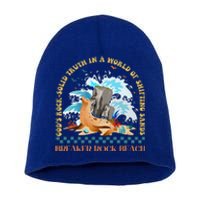 Gods Rocksolid Breaker Rock Beach Vbs 2024 Christian Short Acrylic Beanie