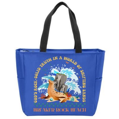 Gods Rocksolid Breaker Rock Beach Vbs 2024 Christian Zip Tote Bag