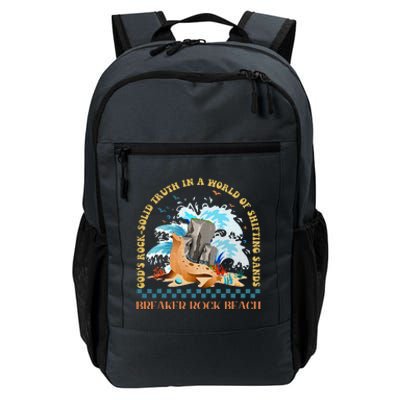 Gods Rocksolid Breaker Rock Beach Vbs 2024 Christian Daily Commute Backpack